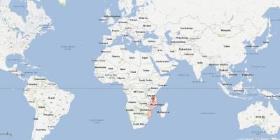 Мозамбик дээр нь дэлхийн газрын зураг
